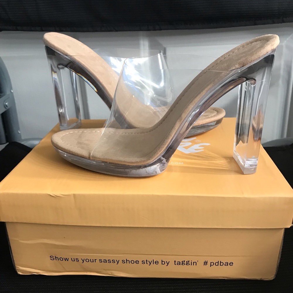 Clear heels